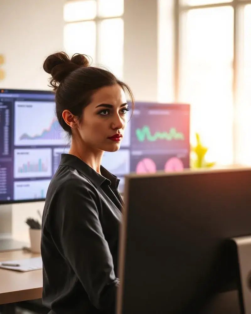 Marketing specialist reviewing paid campaign dashboards on a monitor