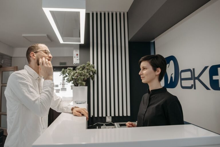 Dental practice reception desk in a Florida dental office