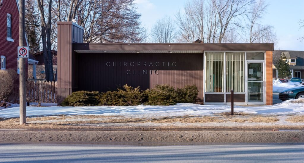 Physical therapy clinic exterior signage and branding