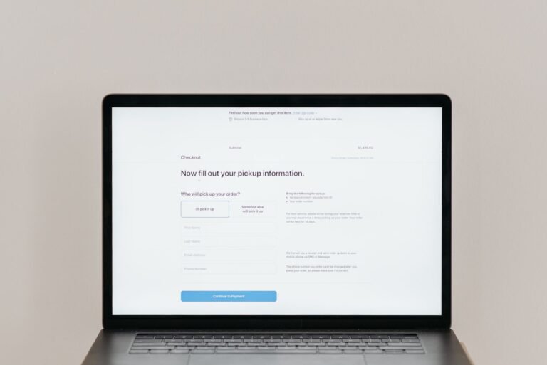Dental practice website displayed on a laptop screen