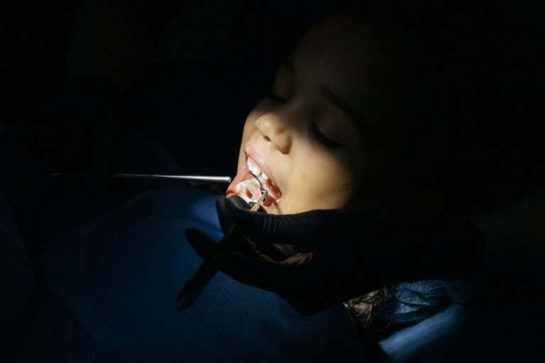 Child getting a back-to-school dental checkup in Florida