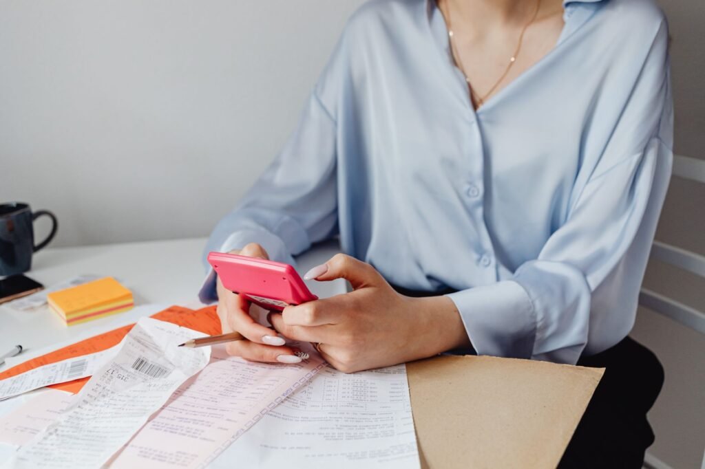 Physical therapist reviewing clinic finances and marketing budget