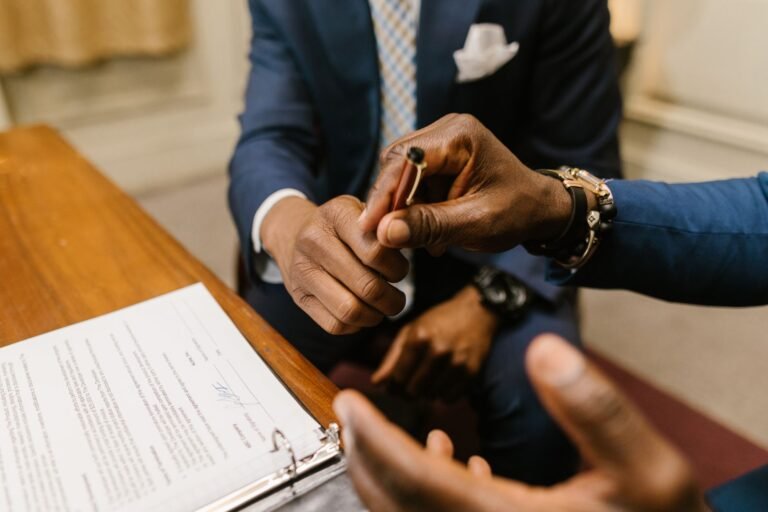 Dental practice owner reviewing a marketing agency contract